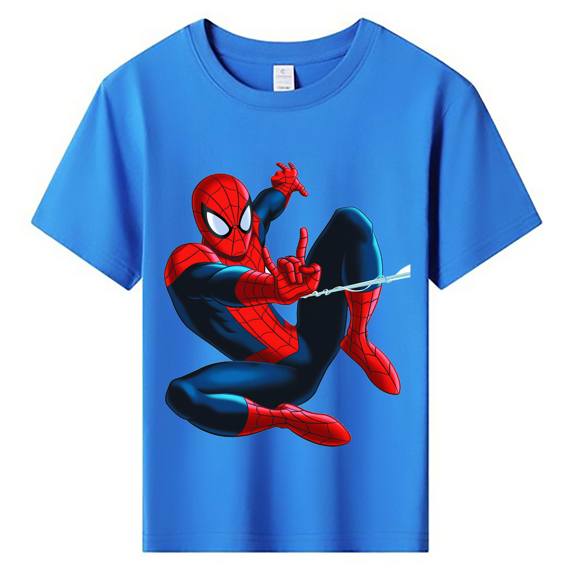 （画像用） Spider Man スパイダーマン 綿100％キッズTシャツ（フロントプリント）
